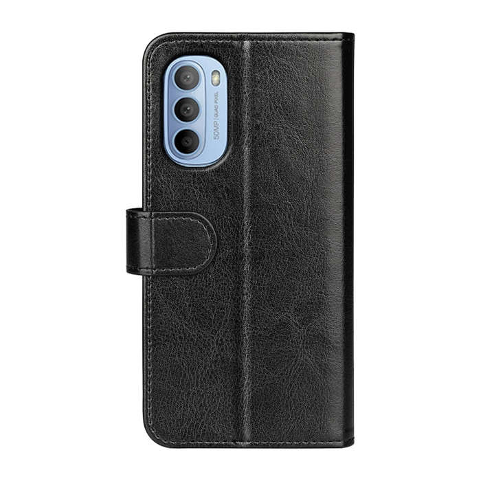 For Motorola Moto G31 4G R64 Texture Single Horizontal Flip Phone Case(Black)