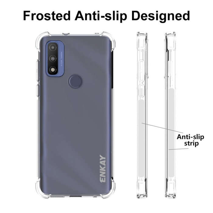 For Motorola G Pure ENKAY Transparent TPU Shockproof Case