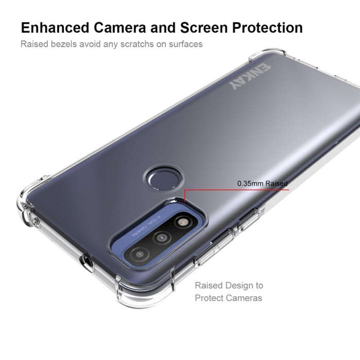 For Motorola G Pure ENKAY Transparent TPU Shockproof Case