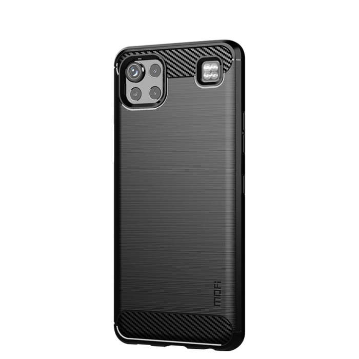 For LG K92 MOFI Gentleness Brushed Carbon Fiber Soft TPU Case(Black)