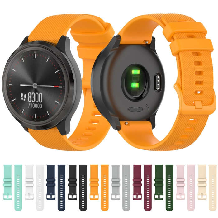 For Huawei Watch GT3 42mm Checkered Silicone Watch Band(Amy Green)
