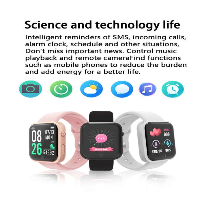 D20L 1.3 inch IP67 Waterproof Color Screen Smart Watch(Black)