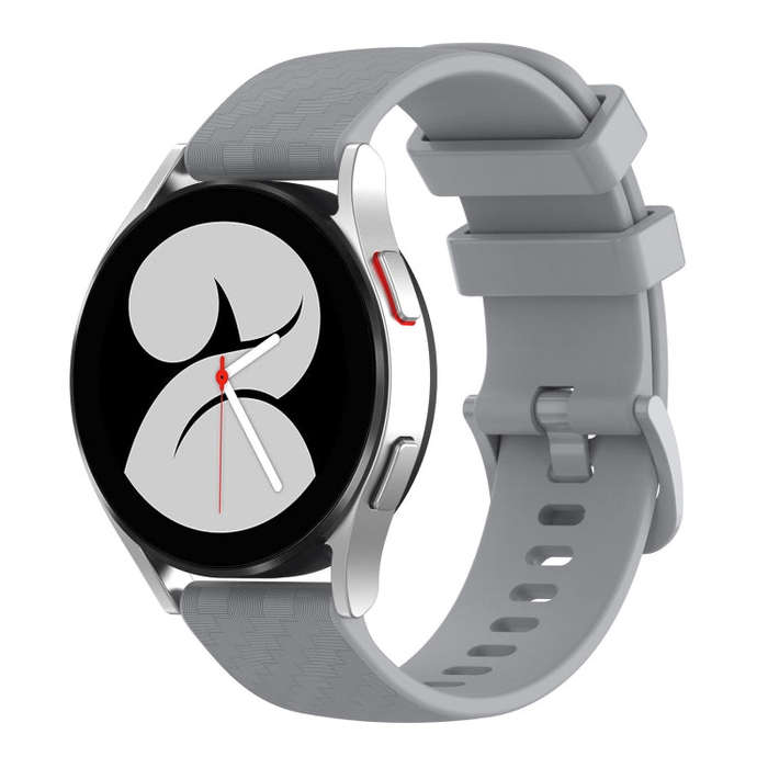 For Huawei Watch GT3 42mm 20mm Carbon Fiber Striped Silicone Watch Band(Grey)