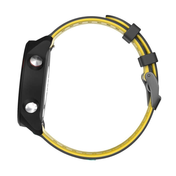 For Garmin Move Luxe 20mm Mixed-color Silicone Watch Band(Amy Green+Black)