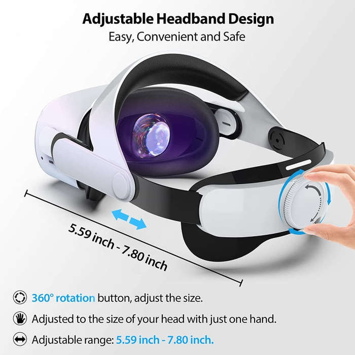 For Quest2 VR Glasses Decompression Comfort Adjustable Replacement Headset