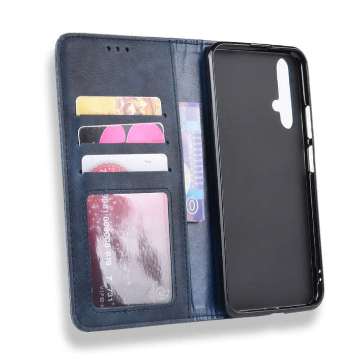 Magnetic Buckle Retro Crazy Horse Texture Horizontal Flip Leather Case for HUAWEI Honor 20 , with...
