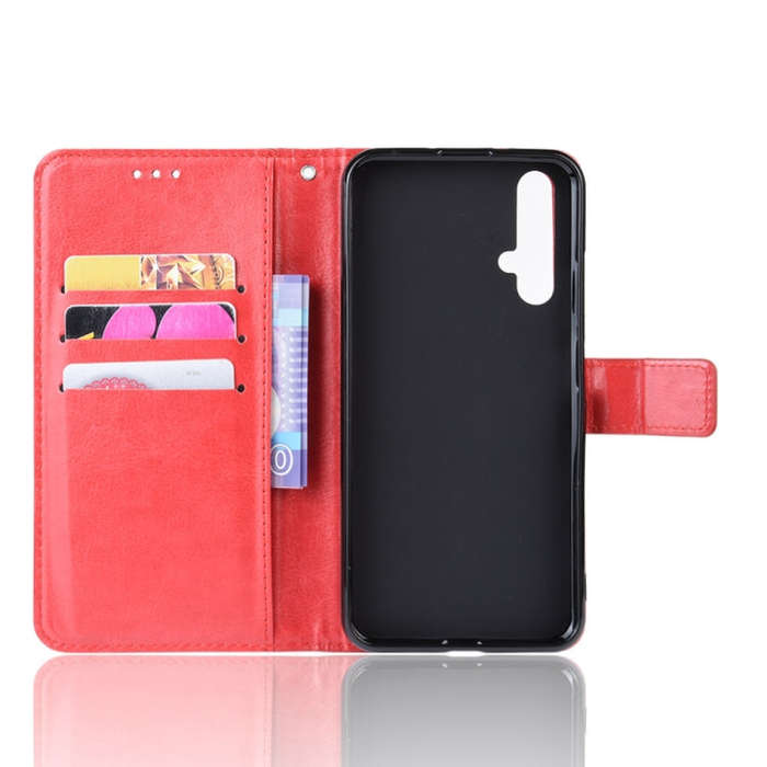 Retro Crazy Horse Texture Horizontal Flip Leather Case for HUAWEI Honor 20 , with Holder & Card S...