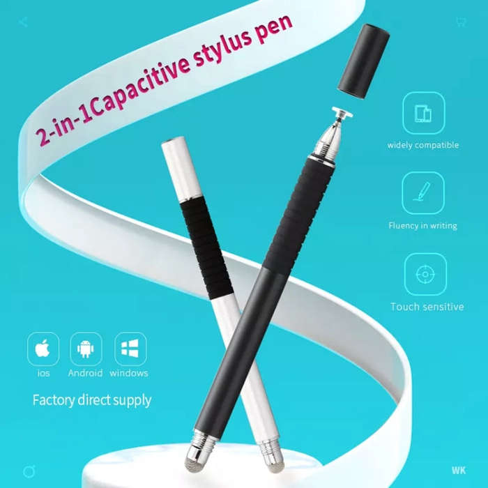 AT-31 Conductive Cloth Head + Precision Sucker Capacitive Pen Head 2-in-1 Handwriting Stylus with...