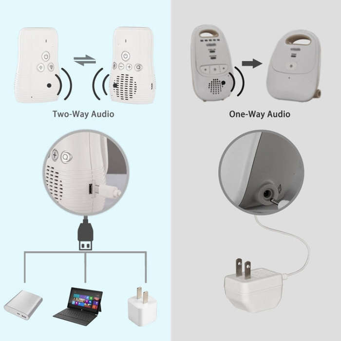 DBM-8 Wireless Audio Two-way Talk Back Baby Monitor, Intercom Sound Alert for Infant(AU Plug)