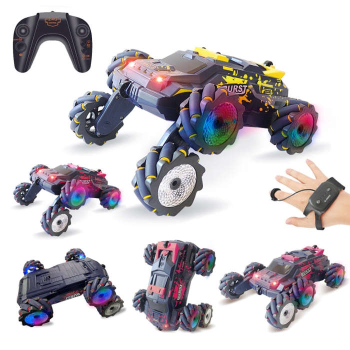 MoFun JC03P 2.4G Remote Control Six-wheeled Stunt Car, Specifications:Single RC(Red)