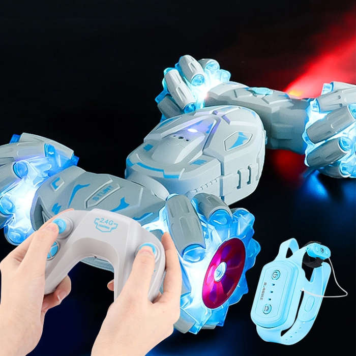 MoFun  JC06 2.4G Remote Control Torsion Stunt Car, Specifications:Dual RC(Blue)