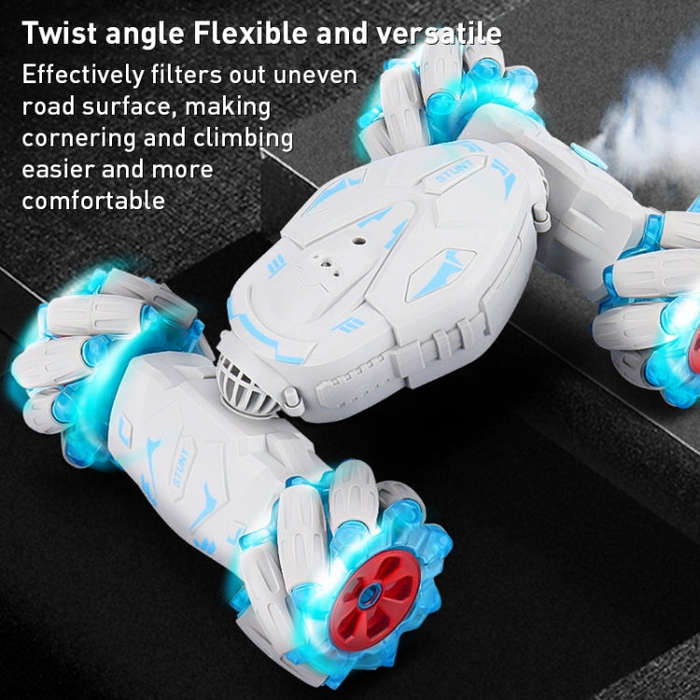 MoFun  JC06 2.4G Remote Control Torsion Stunt Car, Specifications:Dual RC(Blue)