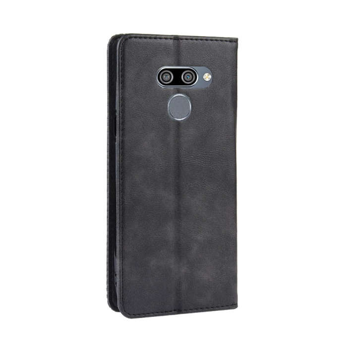 Magnetic Buckle Retro Crazy Horse Texture Horizontal Flip Leather Case for LG K50 /LG Q60 , with ...