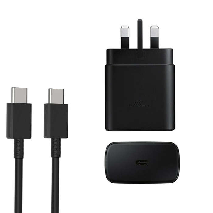 M135 45W USB-C / Type-C Port Fast Charger with 5A Type-C to Type-C Cable, UK Plug(Black)