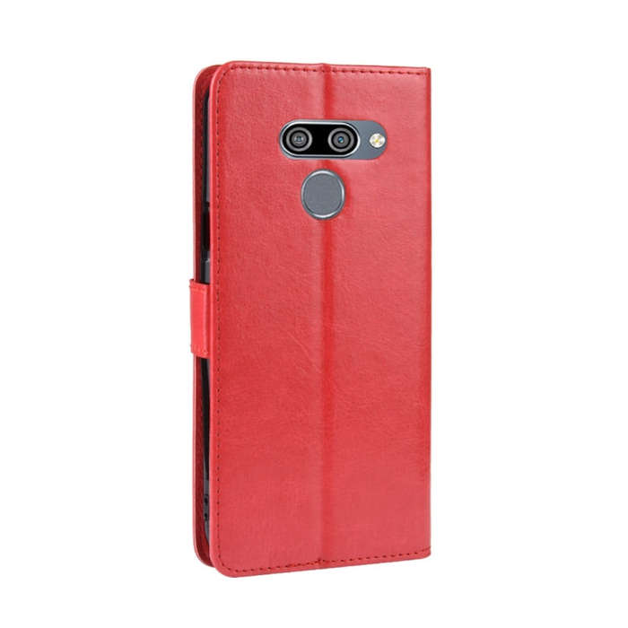 Retro Crazy Horse Texture Horizontal Flip Leather Case for LG K50 /LG Q60, with Holder & Card Slo...