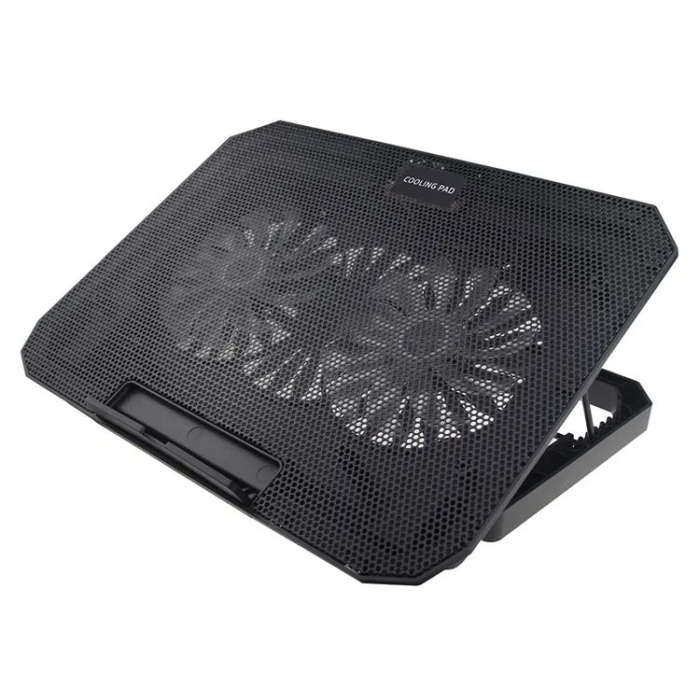 N11 USB Port 8-Gear Adjustable Height Dual Mute Fan Desktop Laptop Cooling Stand