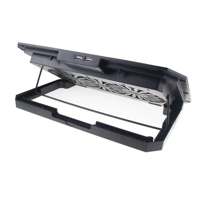 N11 USB Port 8-Gear Adjustable Height Dual Mute Fan Desktop Laptop Cooling Stand
