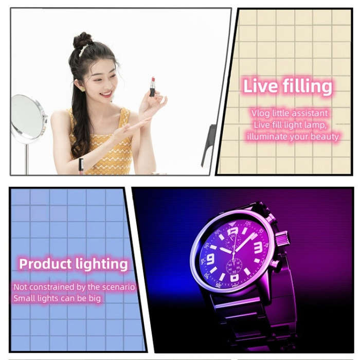 TV-6RGB Hand-Held TOFU 6W Fill Light Mini Portable RGB LED Video Light