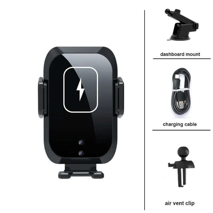 X11 Three Axle Linkage 15W Smart Touch Automatic Retractable Clip Fast Charging Wireless Car Char...