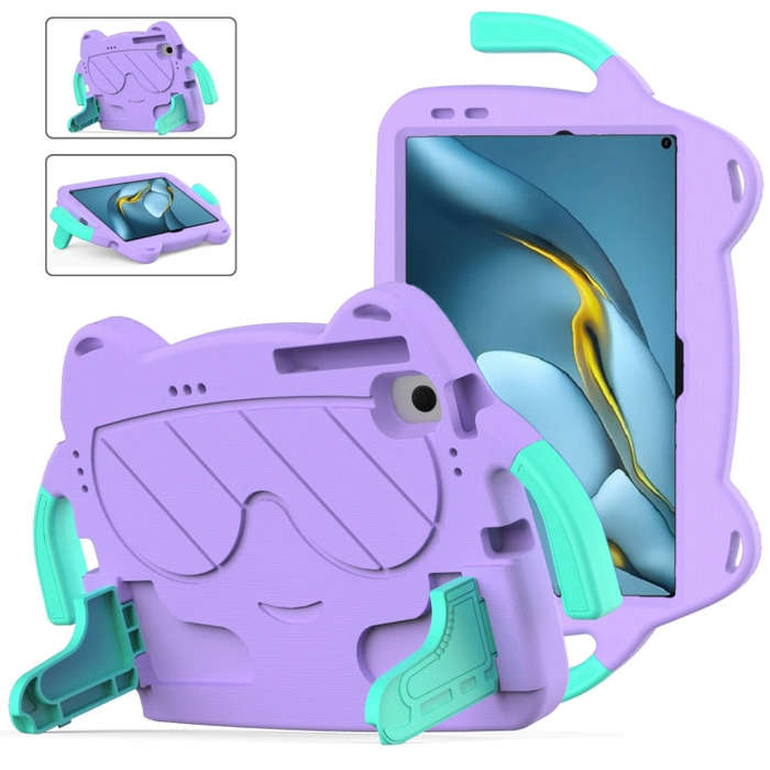 For Huawei Matepad Pro 10.8 2021/2019 Ice Baby EVA Shockproof Hard PC Tablet Case(Light Purple+Mi...