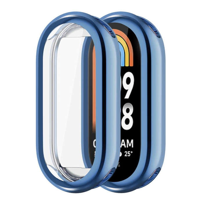 For Xiaomi Mi Band 8 ENKAY Hat-Prince Full Coverage Electroplated Soft TPU Case with Screen Prote...