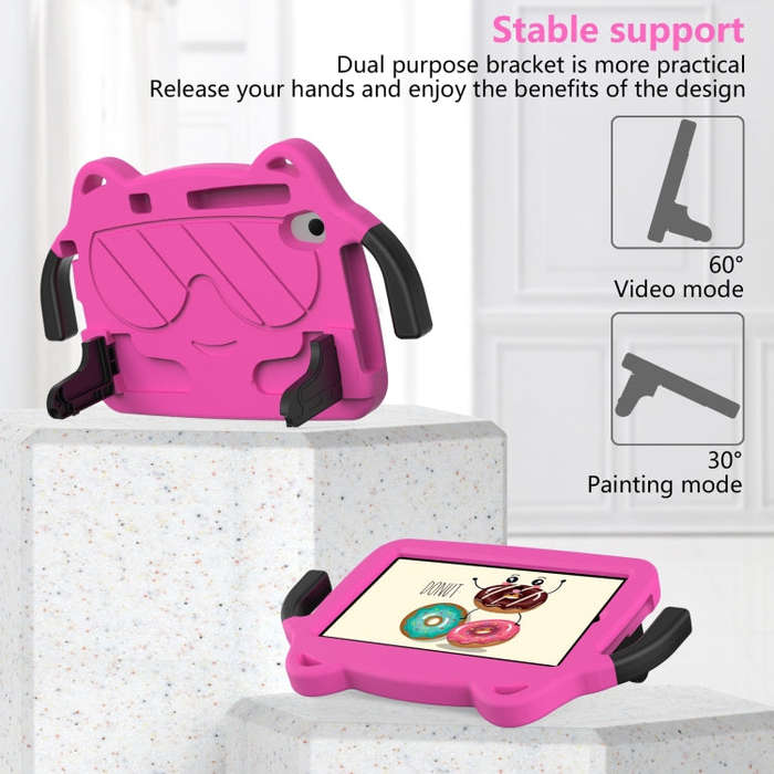 For Huawei MatePad T8 8.0 2020 Ice Baby EVA Shockproof Hard PC Tablet Case(Rose Red+Black)