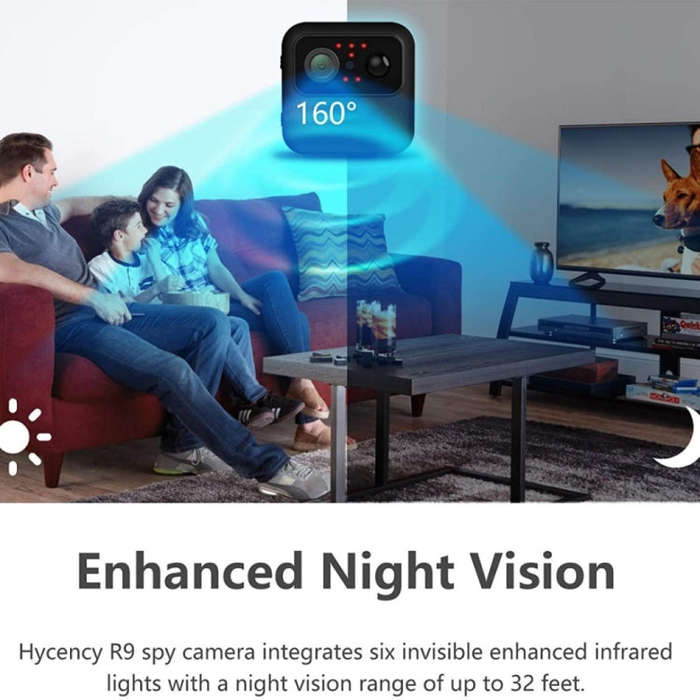 R9 Portable Cell Phone Remote Webcam Home Wireless WiFi Camera HD Night Vision Monitor Camera