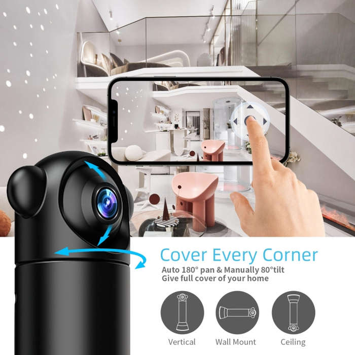 V10 HD Infrared Home Night Vision Mini Camera Remote Control Family Security Camera