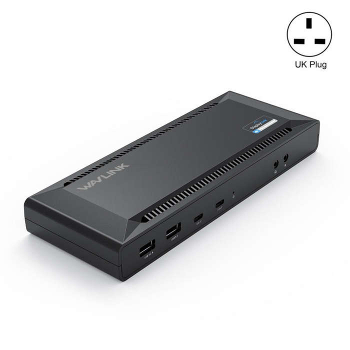Wavlink UG69PD2 Dual 4K Fast Charging Integrated Docking Station, Plug:UK Plug