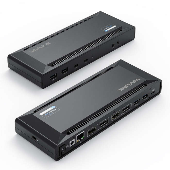 Wavlink UG69PD2 Dual 4K Fast Charging Integrated Docking Station, Plug:UK Plug
