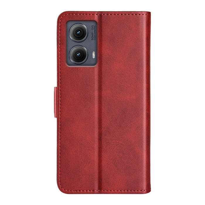 For Motorola Edge 5G 2024 Dual-side Magnetic Buckle Horizontal Flip Leather Phone Case(Red)