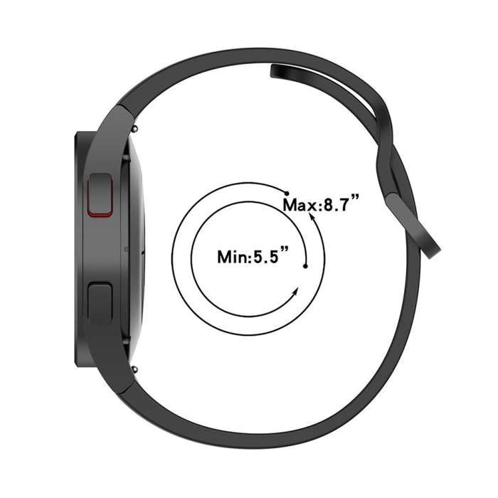 For Samsung Galaxy Watch6 Classic 43mm JUNSUNMAY Silicone Adjustable Strap + Full Coverage PMMA S...