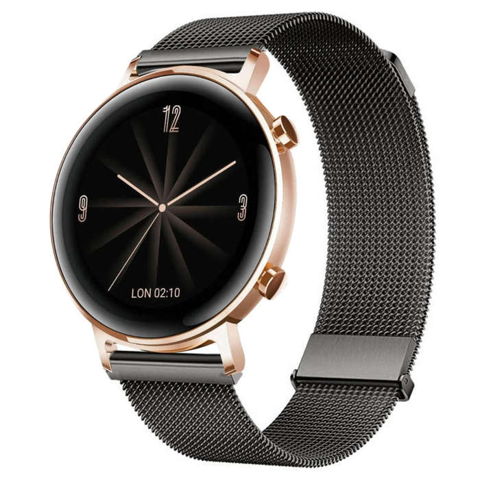 For Huawei Watch GT 2e / GT 42mm/46mm Milan Double Magnetic Steel Mesh Watch Band(Gray)