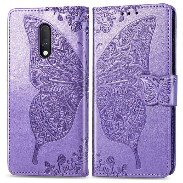 Butterfly Love Flowers Embossing Horizontal Flip Leather Case For One Plus 7  with Holder & Card ...
