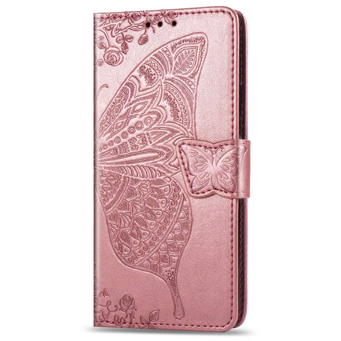 Butterfly Love Flowers Embossing Horizontal Flip Leather Case For One Plus 7  with Holder & Card ...