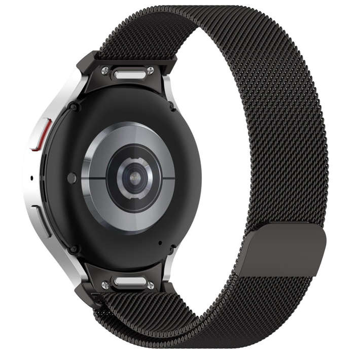 For Samsung Galaxy Watch 6 Classic Button Style Milan Magnetic Metal Watch Band(Black)
