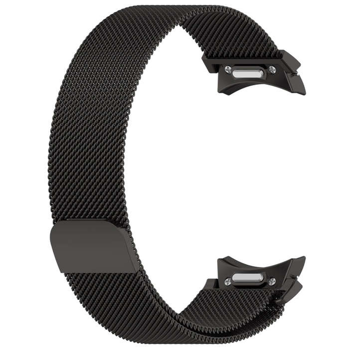 For Samsung Galaxy Watch 6 Classic Button Style Milan Magnetic Metal Watch Band(Black)