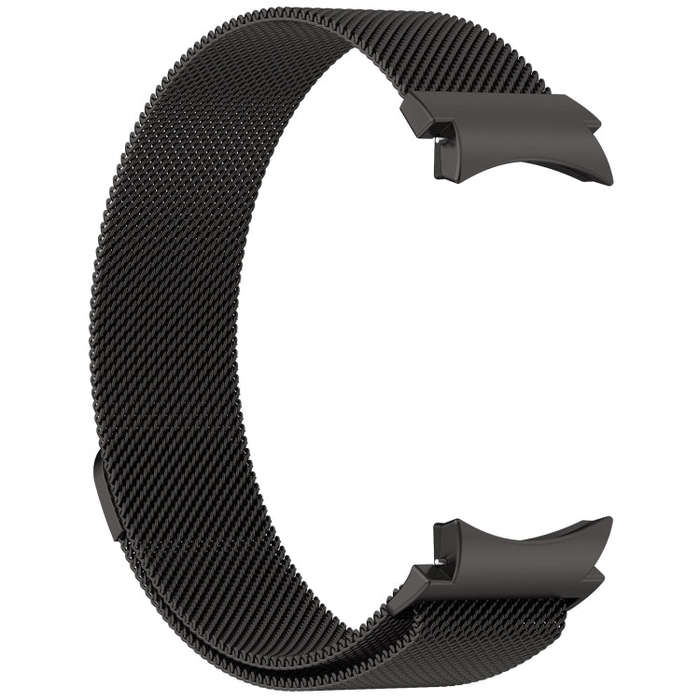 For Samsung Galaxy Watch 6 Classic Button Style Milan Magnetic Metal Watch Band(Black)