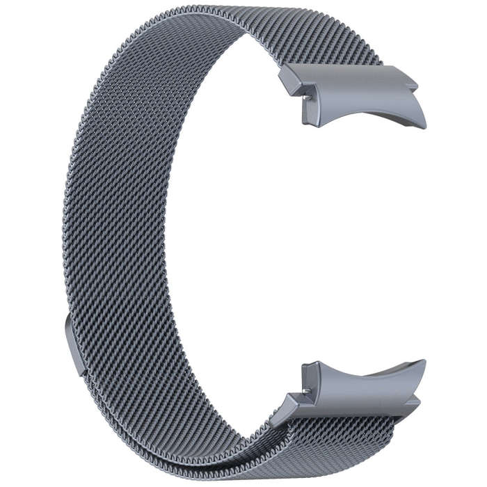 For Samsung Galaxy Watch 6 Classic Button Style Milan Magnetic Metal Watch Band(Gray)