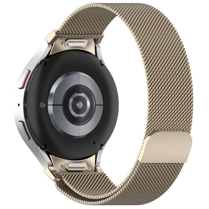 For Samsung Galaxy Watch4 / 4 Classic 46mm Button Style Milan Magnetic Metal Watch Band(Starlight...