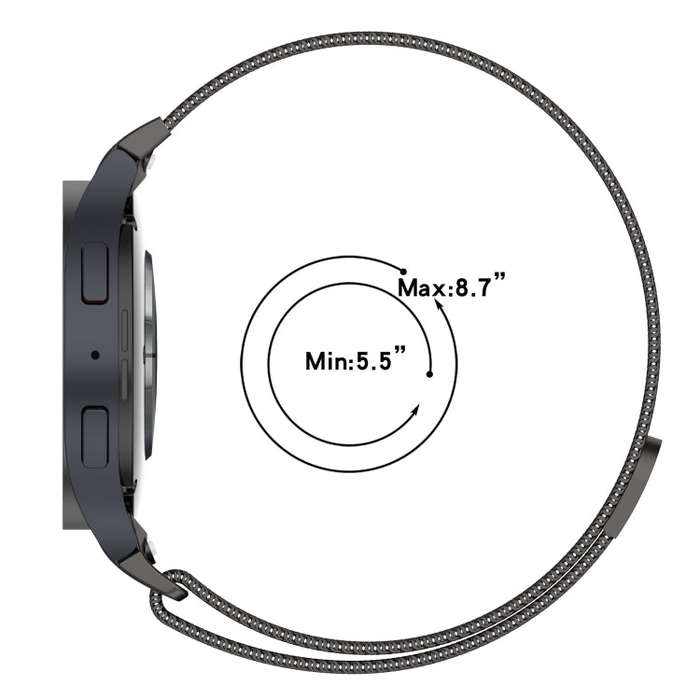 For Samsung Galaxy Watch3 41mm Button Style Milan Magnetic Metal Watch Band(Black)