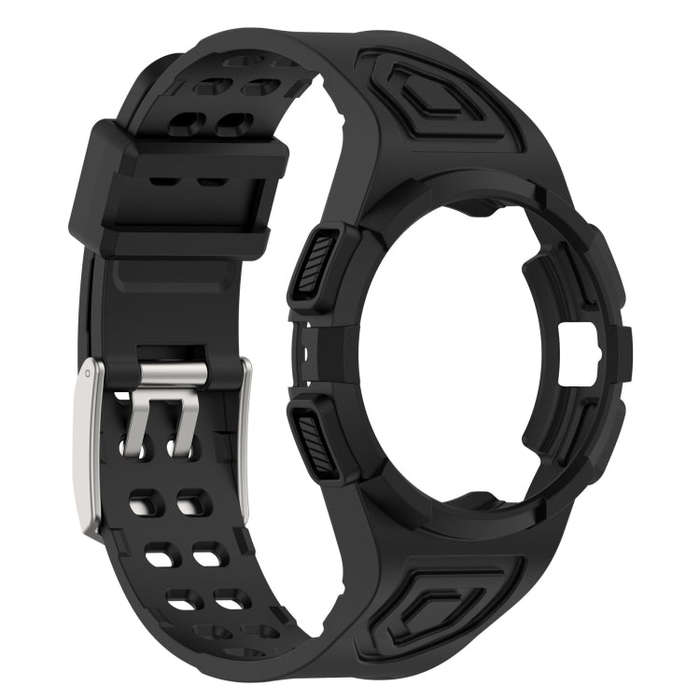 For Samsung Galaxy Watch6 44mm TPU Integrated Silicone Watch Band(Black)