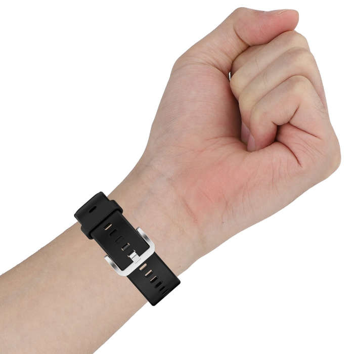 For Huawei Watch Fit New Solid Color Silicone Watch Band(Black)