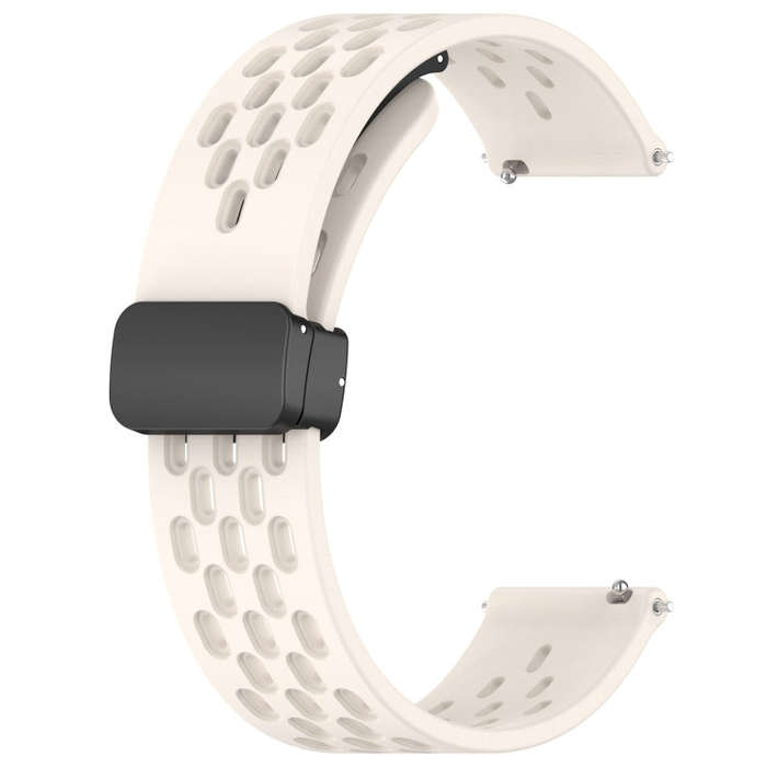 For Garmin Forerunner 158 20mm Folding Magnetic Clasp Silicone Watch Band(Starlight Color)