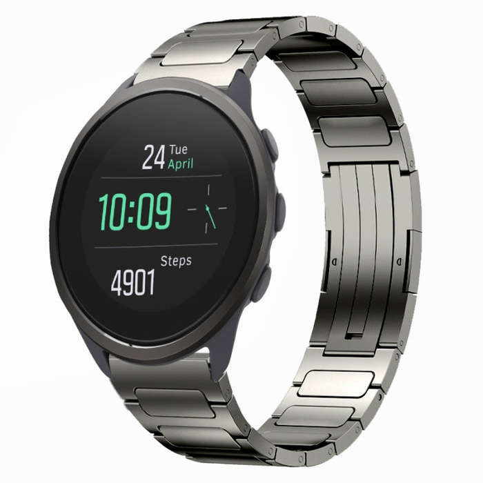 For SUUNTO 5 Peak 22mm I-Shaped Titanium Alloy Watch Band(Grey)