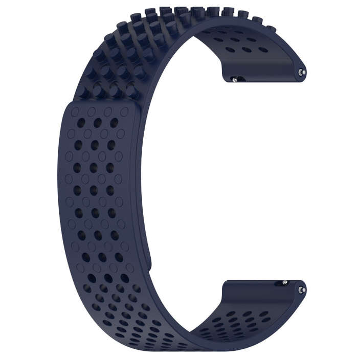 For Samsung Galaxy Watch3 45mm 22mm Holes Breathable 3D Dots Silicone Watch Band(Midnight Blue)