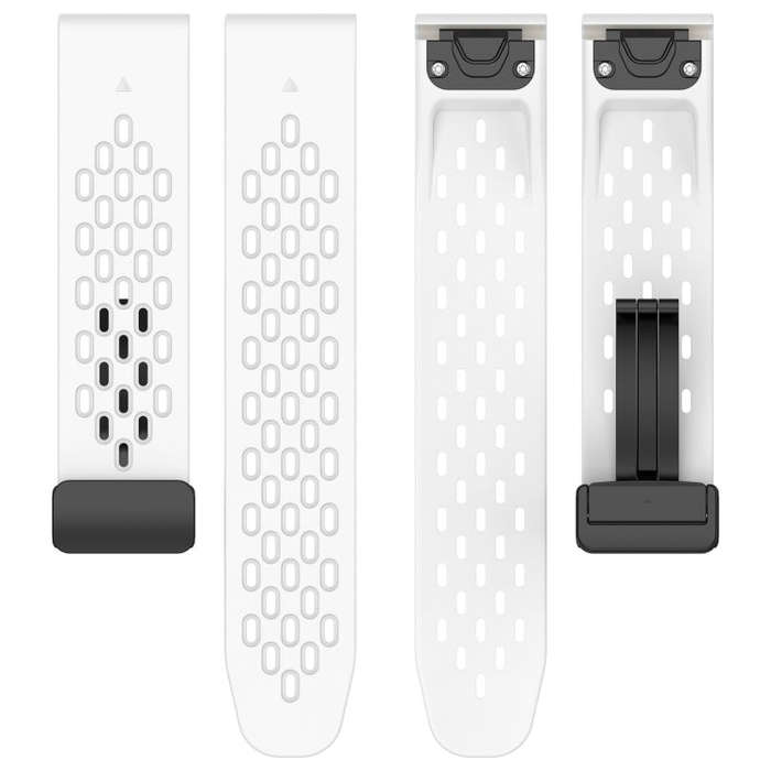 For Garmin Instinct Crossover Solar Hole Folding Buckle 22mm Silicone Watch Band(Dark Gray)