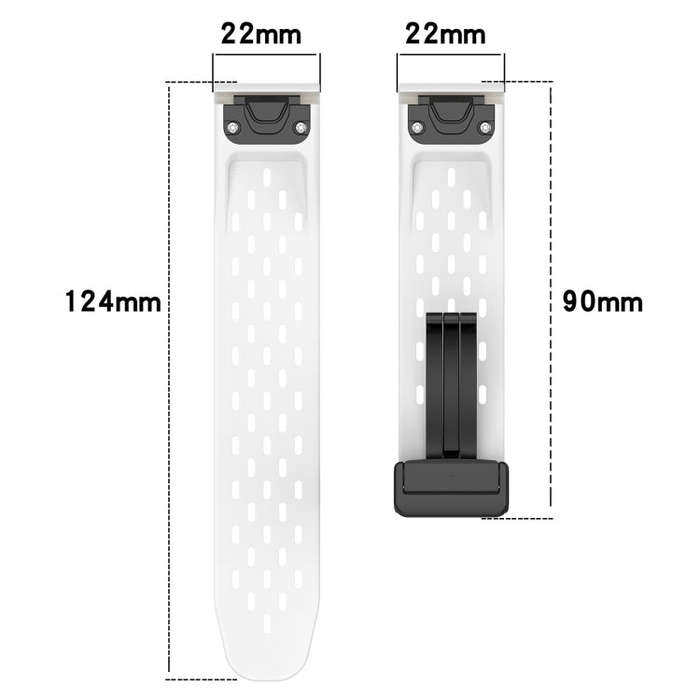 For Garmin Forerunner 935 Hole Folding Buckle 22mm Silicone Watch Band(Purple)