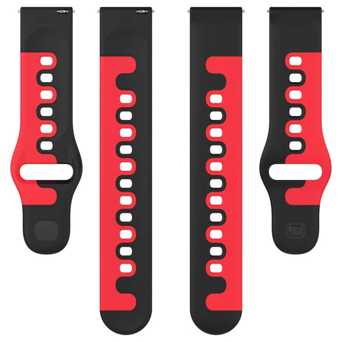 For Samsung Gear S3 Classic / Frontier 22mm Double Color Silicone Watch Band(Black+Gray)