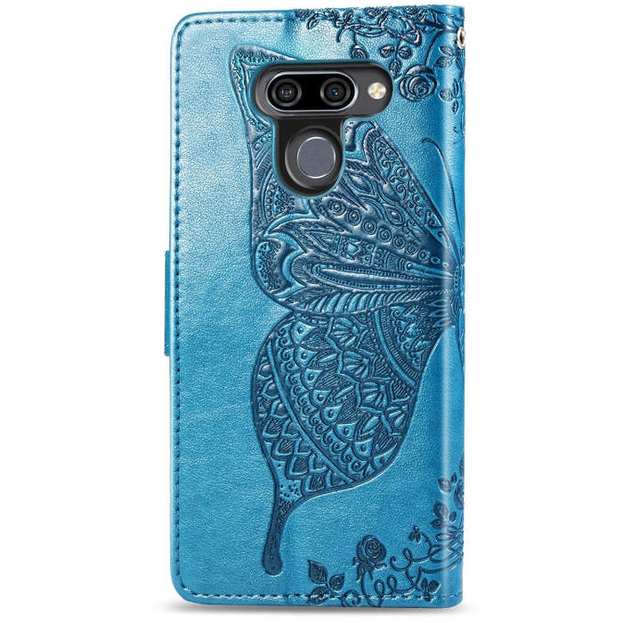 Butterfly Love Flowers Embossing Horizontal Flip Leather Case for LG K50 , with Holder & Card Slo...